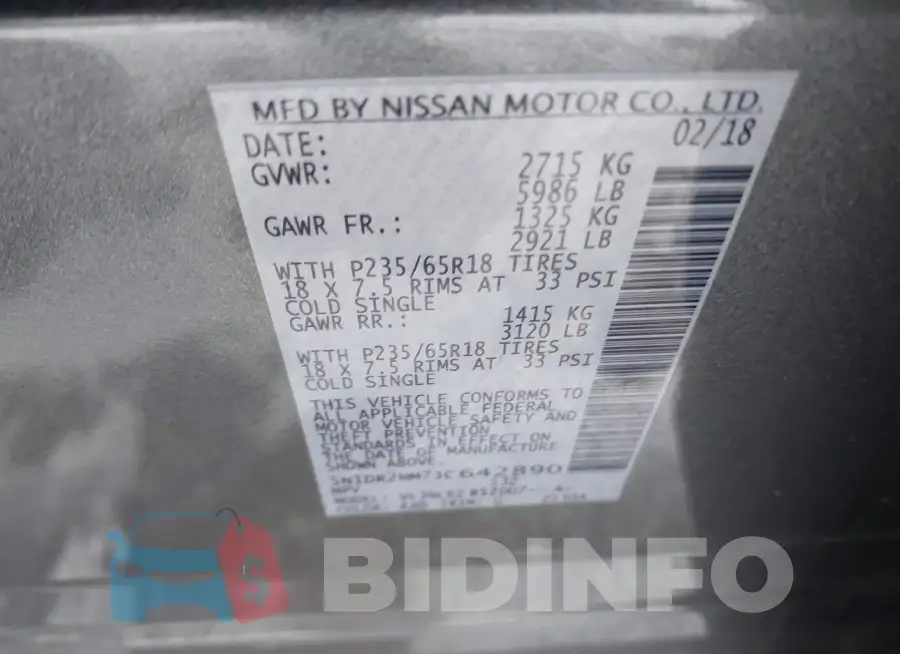 5N1DR2MM7JC642890 Photo# 9