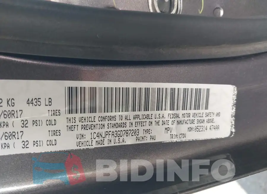 1C4NJPFA3GD787203 Photo# 9