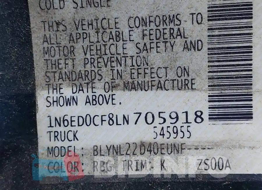 1N6ED0CF8LN705918 Photo# 9