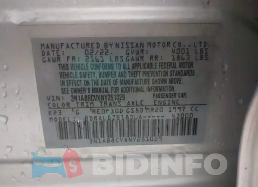 3N1AB8CVXNY251029 Photo# 9