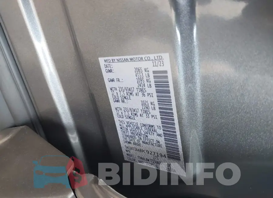 5N1BT3AA8PC927194 Photo# 9