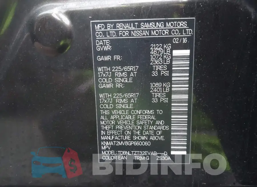 KNMAT2MV8GP660060 Photo# 9