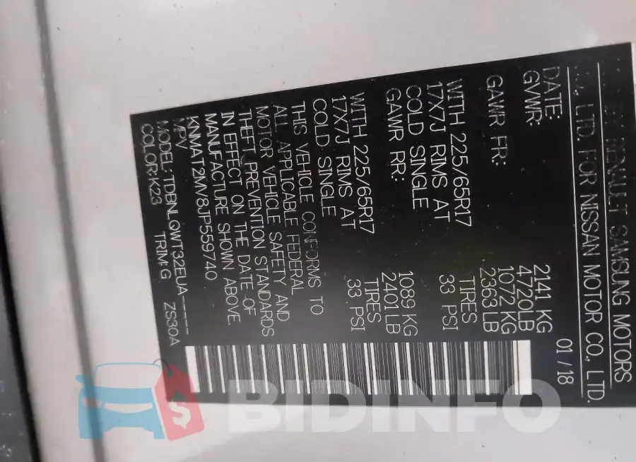 KNMAT2MV8JP559740 Photo# 9