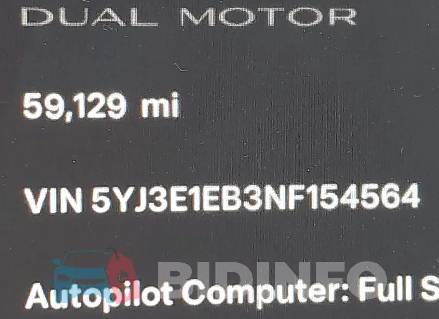 5YJ3E1EB3NF154564 Photo# 9