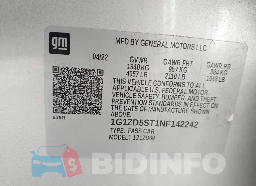 1G1ZD5ST1NF142242 Photo# 9
