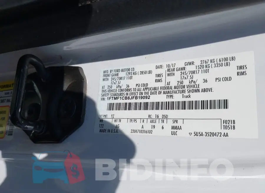 1FTMF1CB8JFB19092 Photo# 9