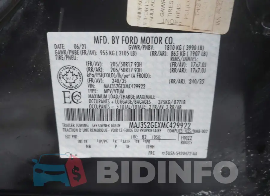 MAJ3S2GEXMC429922 Photo# 9