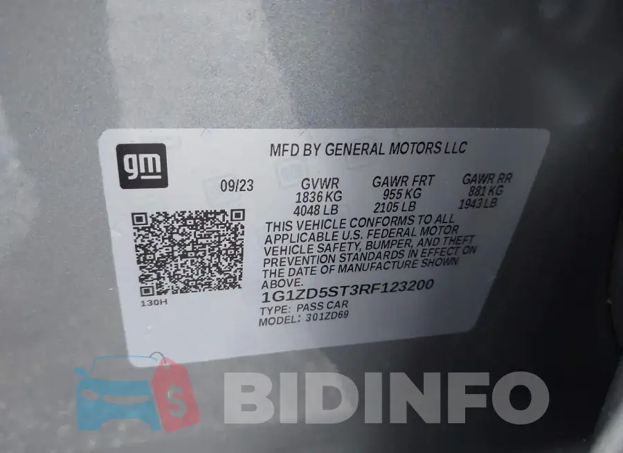 1G1ZD5ST3RF123200 Photo# 9