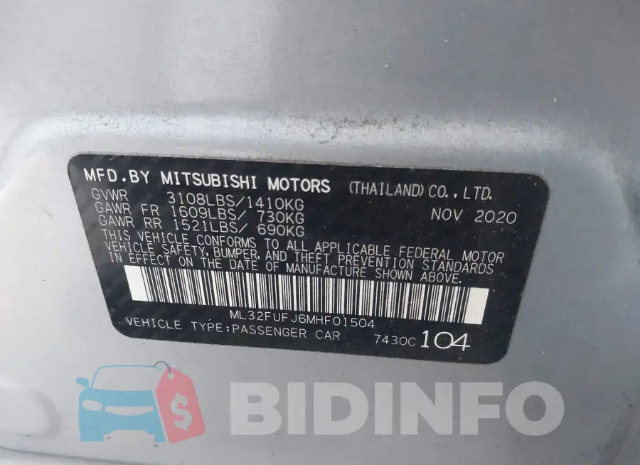 ML32FUFJ6MHF01504 Photo# 9