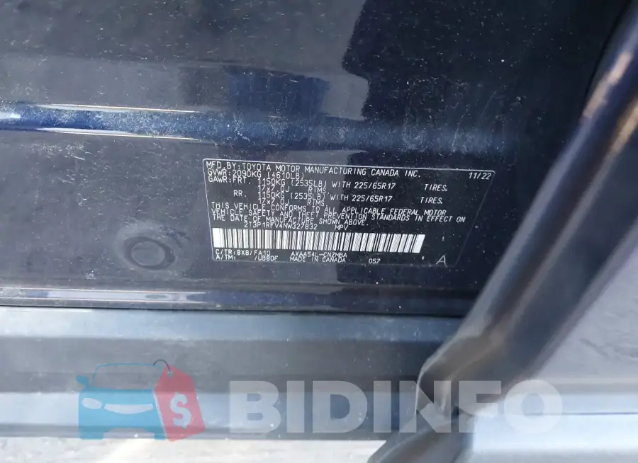 2T3P1RFV4NW327832 Photo# 9