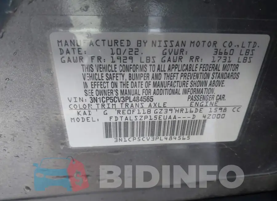 3N1CP5CV3PL484565 Photo# 9