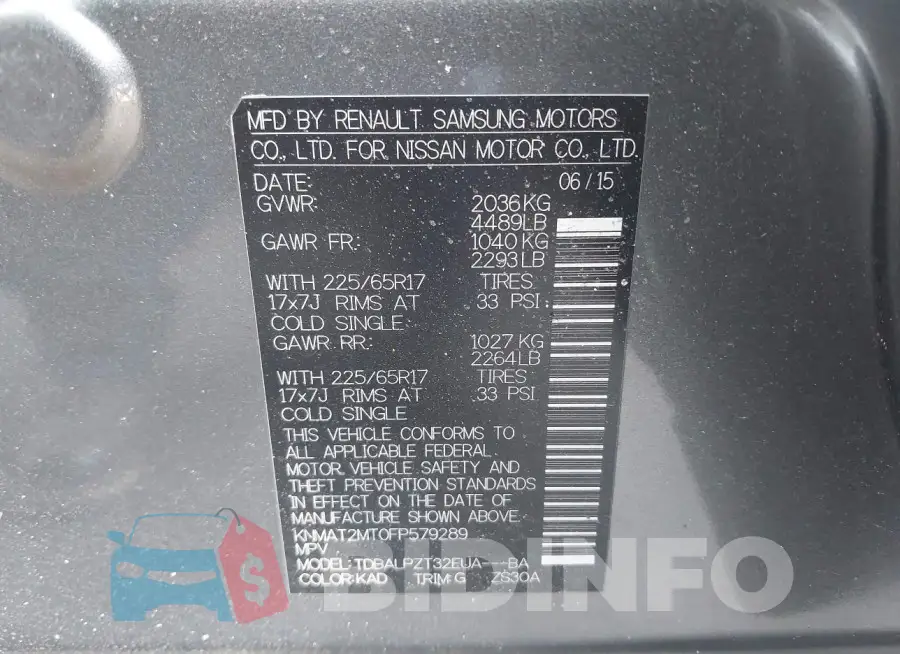 KNMAT2MT0FP579289 Photo# 9