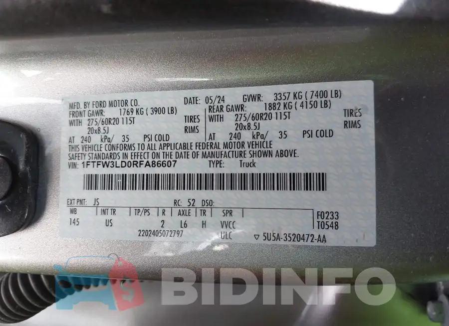 1FTFW3LD0RFA86607 Photo# 9