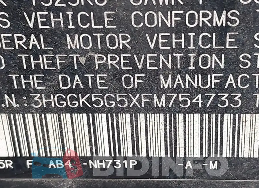 3HGGK5G5XFM754733 Photo# 9