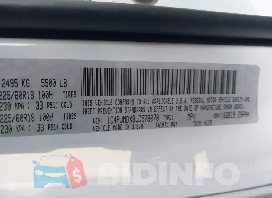 1C4PJMDX9JD578070 Photo# 9