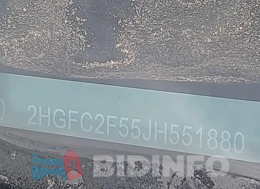 2HGFC2F55JH551880 Photo# 9