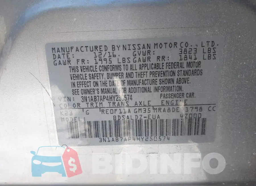 3N1AB7AP4HY250574 Photo# 9