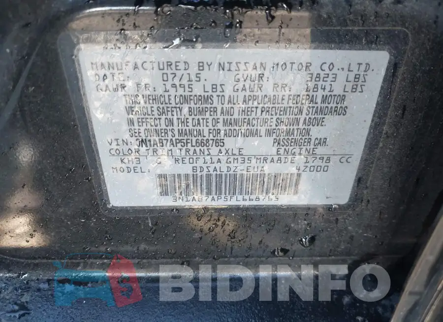 3N1AB7AP5FL668765 Photo# 9