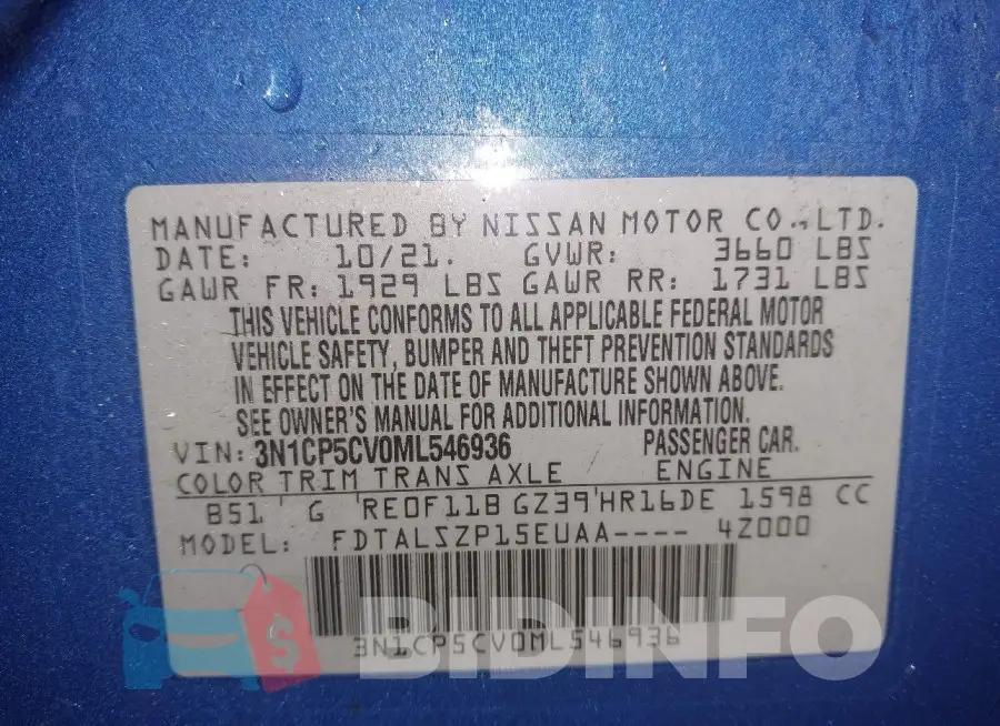 3N1CP5CV0ML546936 Photo# 9