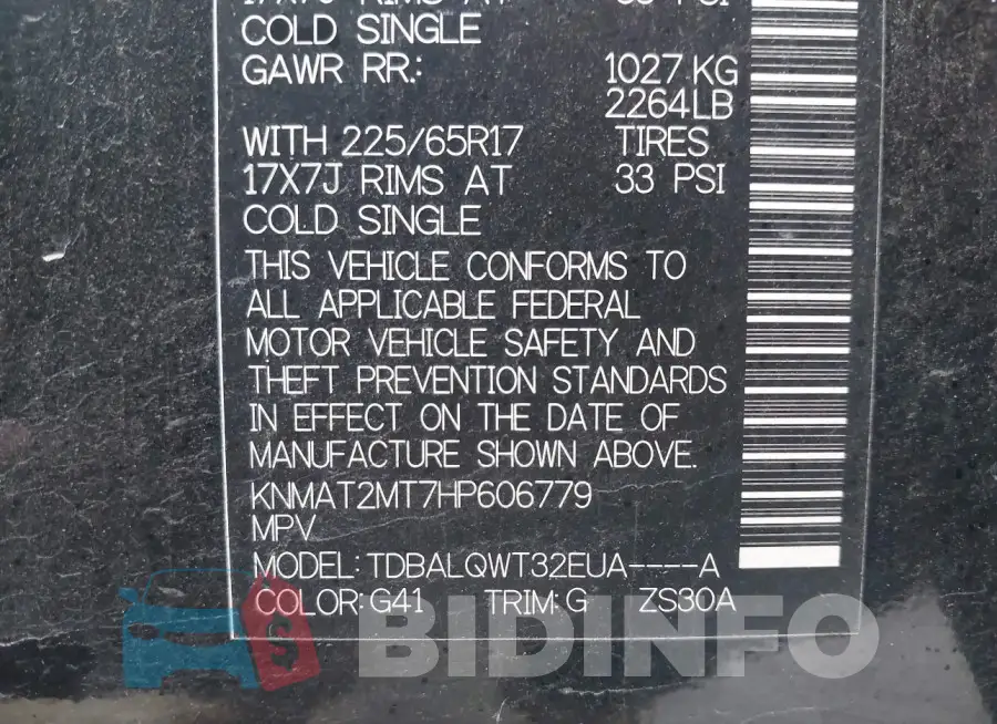 KNMAT2MT7HP606779 Photo# 9