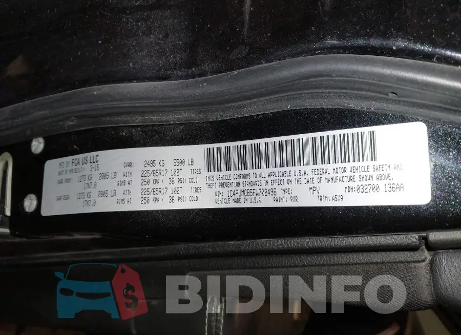 1C4PJMCB5FW702496 Photo# 9