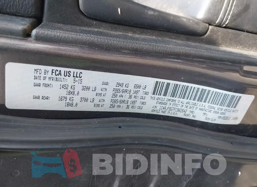 1C4RJFBG7FC862642 Photo# 9