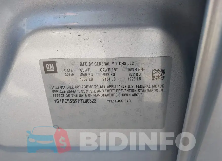 1G1PC5SB9F7200322 Photo# 9