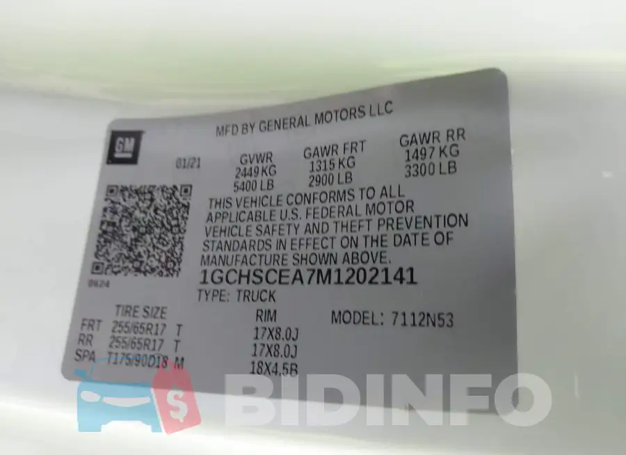 1GCHSCEA7M1202141 Photo# 9