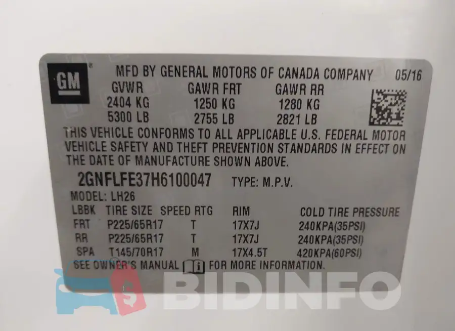 2GNFLFE37H6100047 Photo# 9