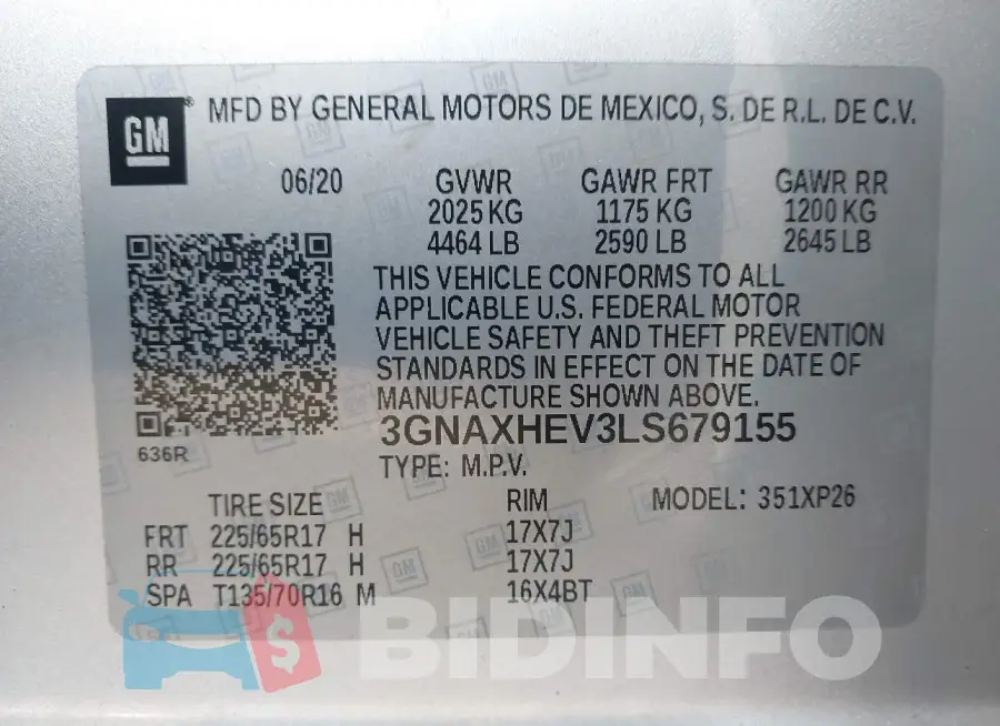 3GNAXHEV3LS679155 Photo# 9