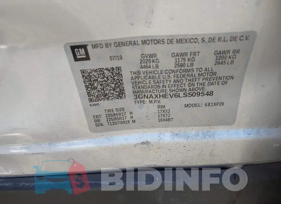 3GNAXHEV6LS509548 Photo# 9