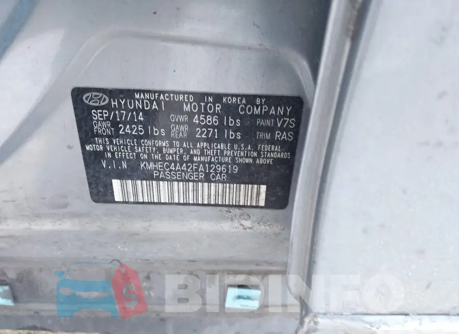 KMHEC4A42FA129619 Photo# 9