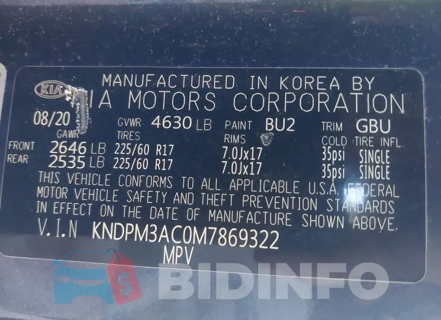 KNDPM3AC0M7869322 Photo# 9