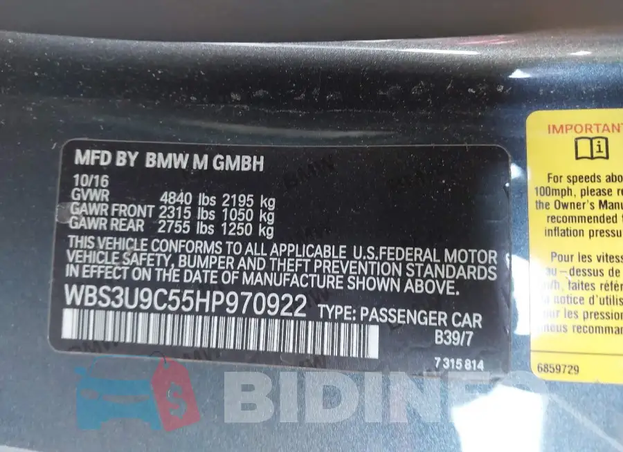 WBS3U9C55HP970922 Photo# 9