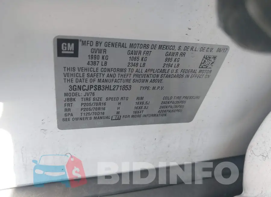 3GNCJPSB3HL271853 Photo# 9