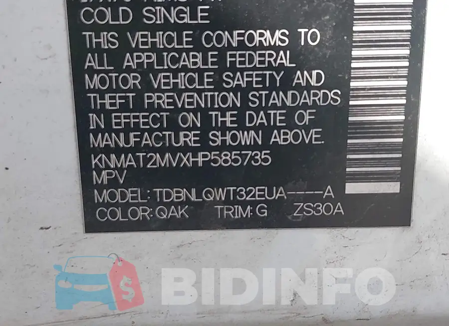 KNMAT2MVXHP585735 Photo# 9