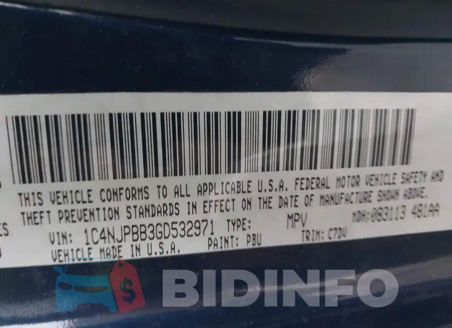 1C4NJPBB3GD532971 Photo# 9