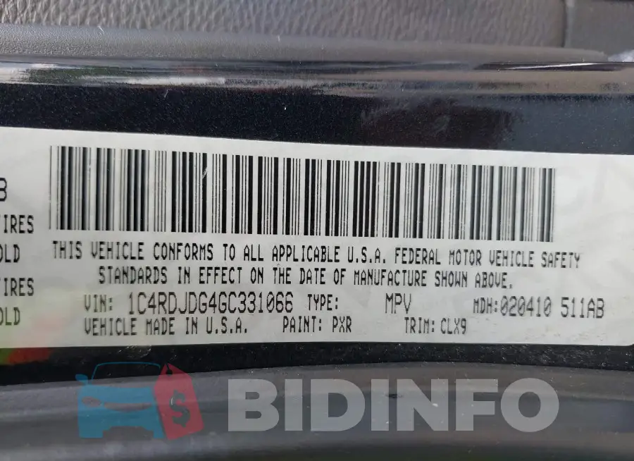 1C4RDJDG4GC331066 Photo# 9