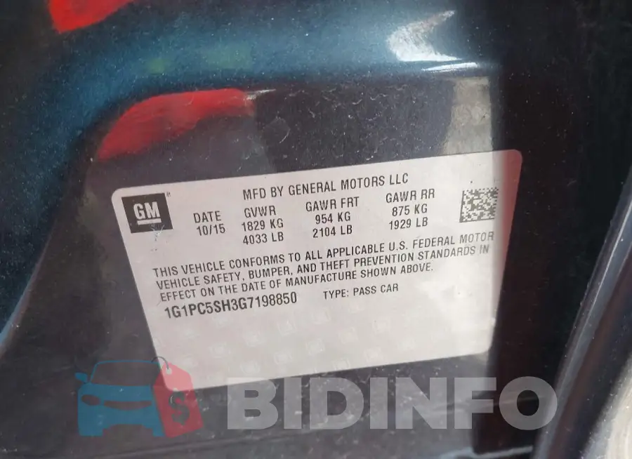 1G1PC5SH3G7198850 Photo# 9