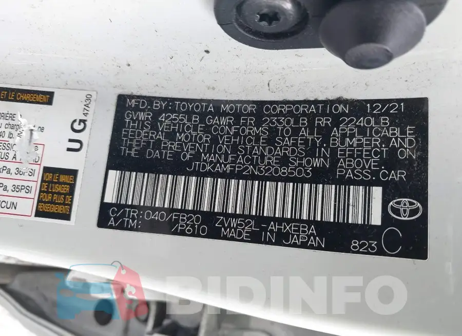 JTDKAMFP2N3208503 Photo# 9