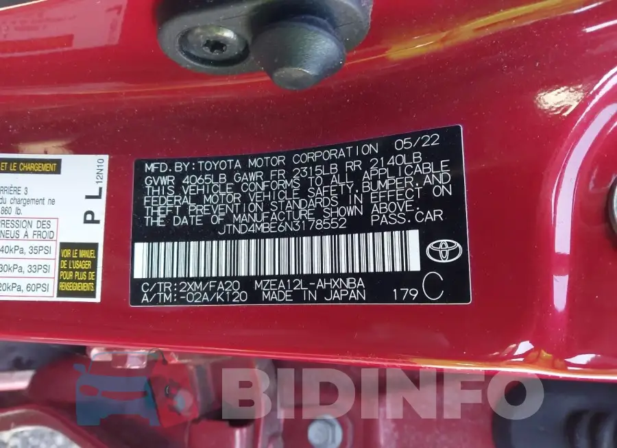JTND4MBE6N3178552 Photo# 9