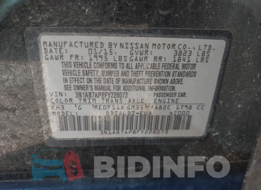 3N1AB7AP8FY228073 Photo# 9
