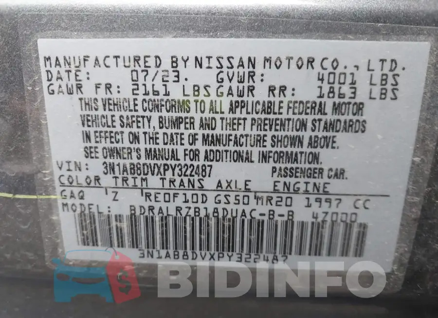 3N1AB8DVXPY322487 Photo# 9