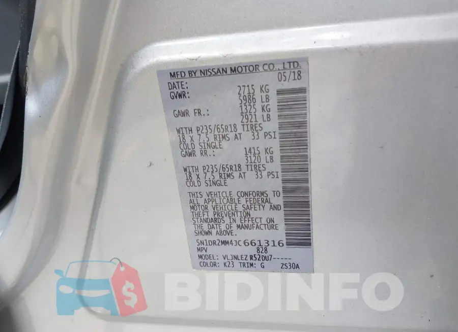 5N1DR2MM4JC661316 Photo# 9