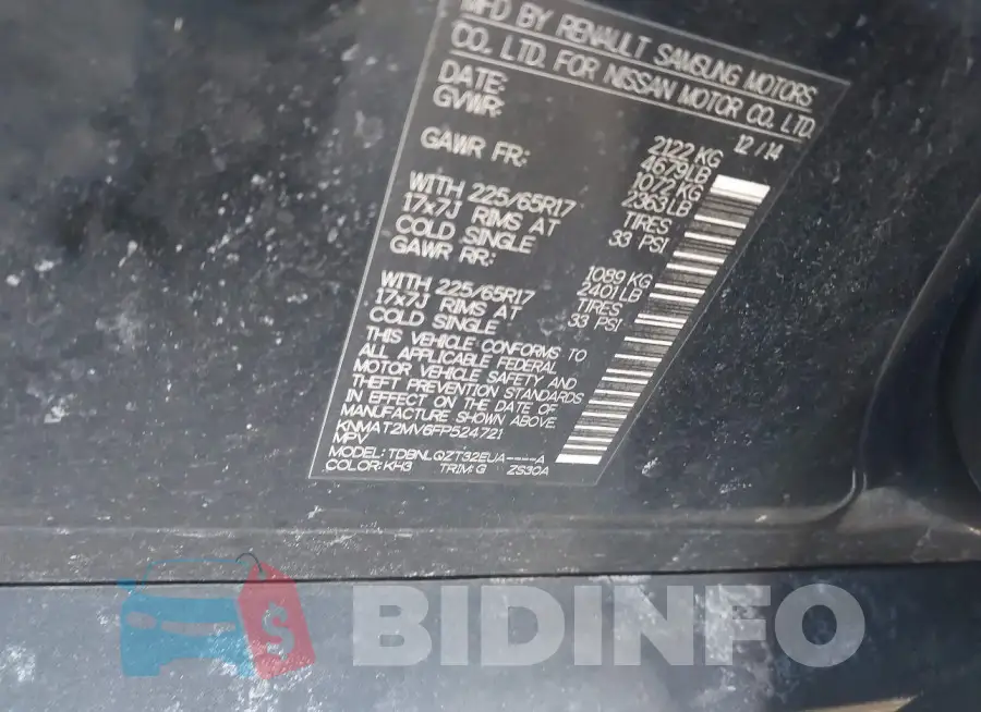 KNMAT2MV6FP524721 Photo# 9