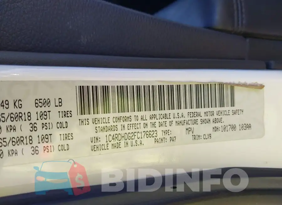 1C4RDHDG2FC176623 Photo# 9