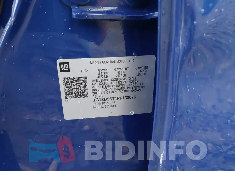 1G1ZD5ST1PF130076 Photo# 9