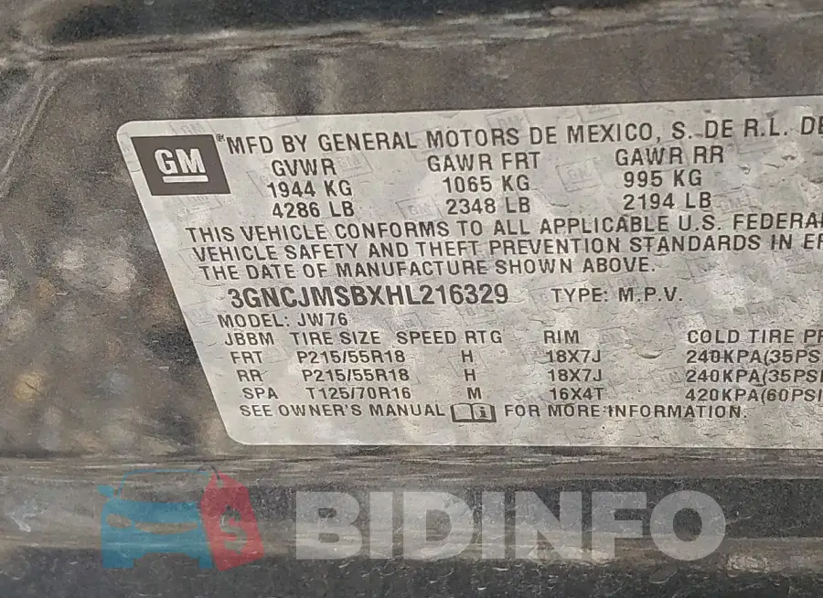 3GNCJMSBXHL216329 Photo# 9