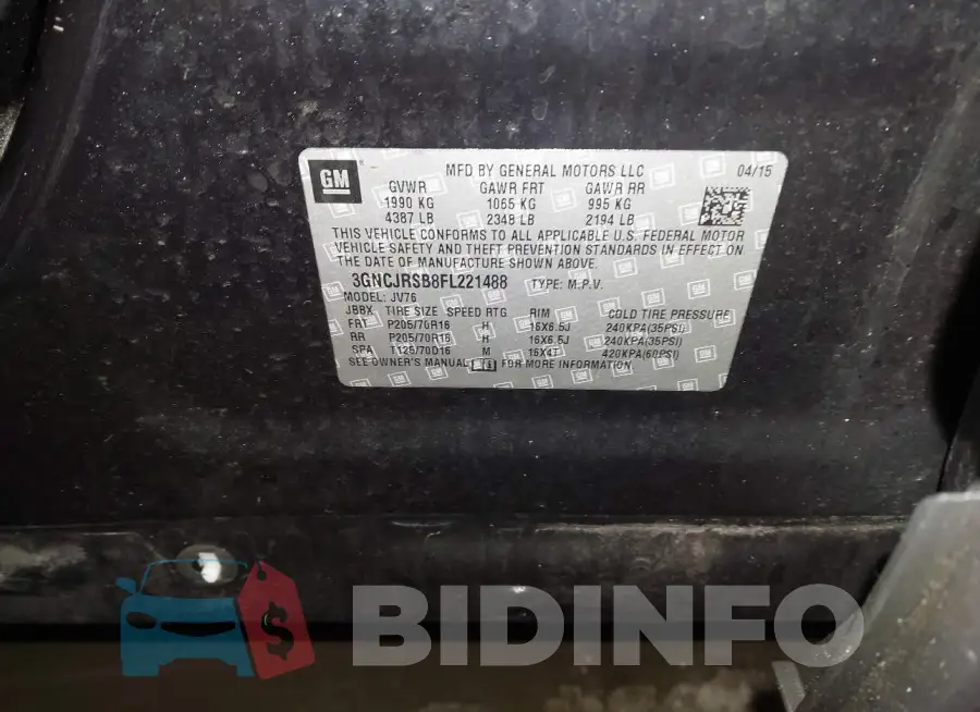 3GNCJRSB8FL221488 Photo# 9
