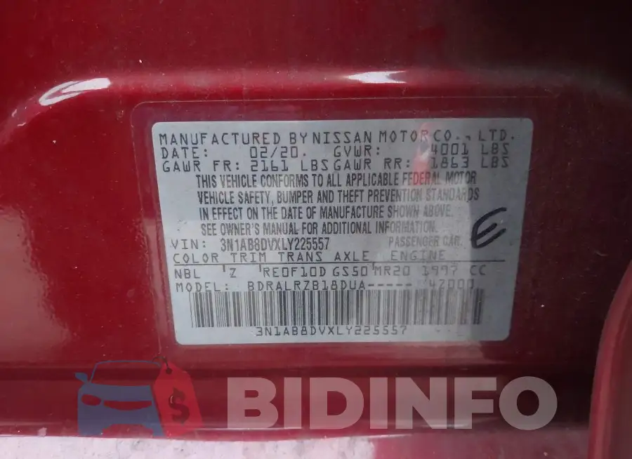 3N1AB8DVXLY225557 Photo# 9